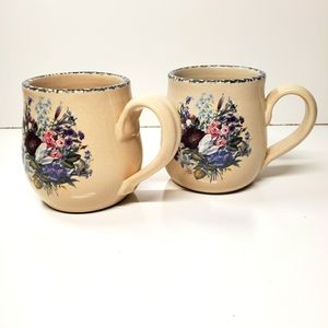 CASEY Pottery Marshall, Flower Mug Set. 12 Oz